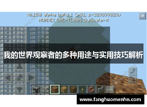 我的世界观察者的多种用途与实用技巧解析
